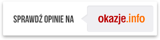 Sprawdź opinie o naszym sklepie na Okazje.info Zobacz opinie na Okazje.info